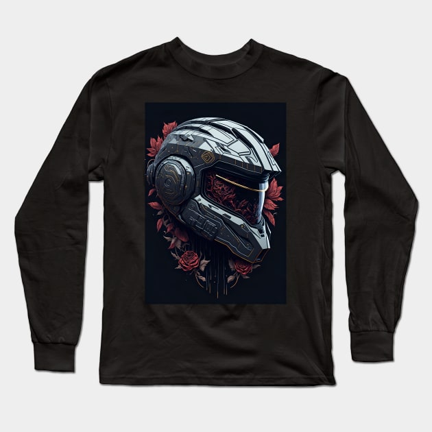 Halo Master Chief Helmet 04 - Gold & Rose COLLECTION Long Sleeve T-Shirt by trino21